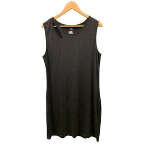 Goldray Karmen Knit Dress Women’s Size XXL‎ Black Sleeveless Stretch Midi NWT